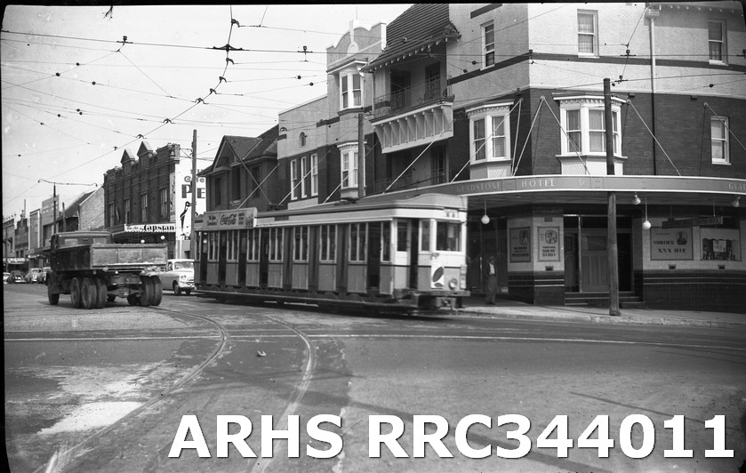 TRAM IN MARRICKVILLE ROAD APPROACHING TERMINUS, DULWICH HILL, NSW, [N.D.]