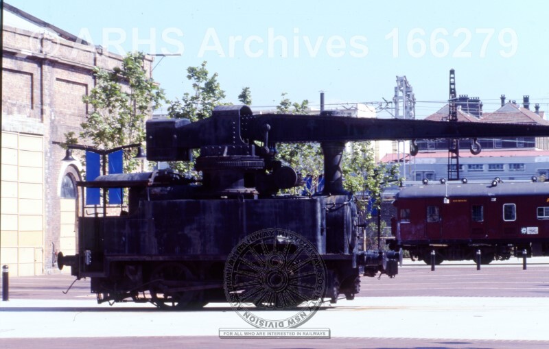 CRANE LOCOMOTIVE ON DISPLAY AT TECHNOLOGY PARK, EVELEIGH, NSW, [N.D.]
