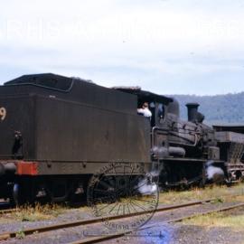 COAL TRAIN SITTING IN EXCHANGE SIDINGS CORRIMAL, CORRIMAL, NSW, JANUARY 1964
