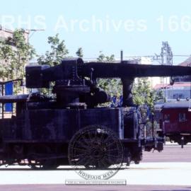 CRANE LOCOMOTIVE ON DISPLAY AT TECHNOLOGY PARK, EVELEIGH, NSW, [N.D.]